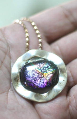Dichroic glass pendant - dichroic,